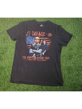 Fanatics 21 Savage JID The American Dream Tour Black T-Shirt 2024 Mens L